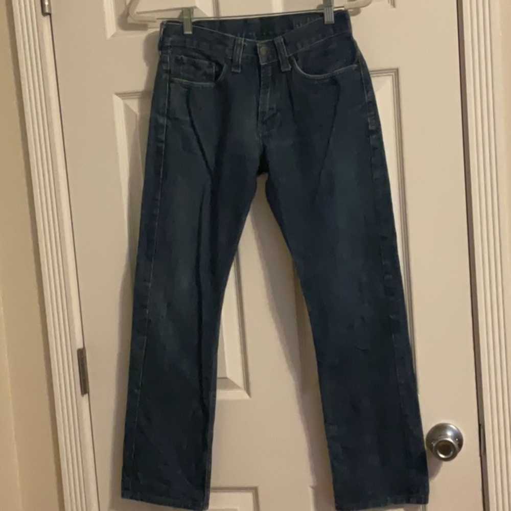 Bullhead young men’s jeans bundle. 2 blue jeans 100 percent cotton, 1 tan jeans - Picture 2 of 16